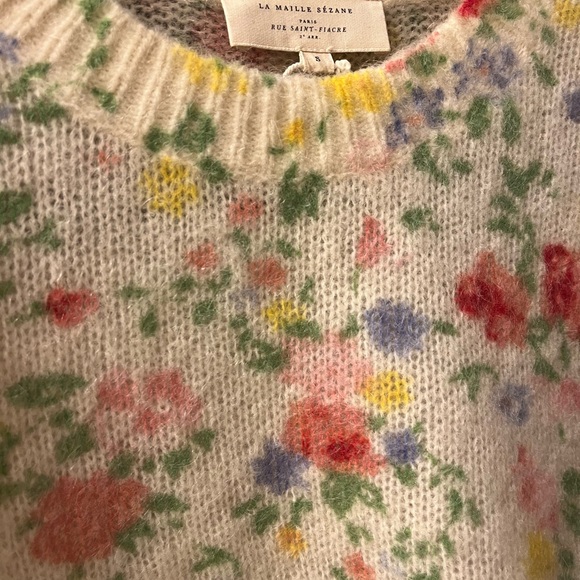 Sezane Pauline Multicolor Floral Sweater - Picture 3 of 4